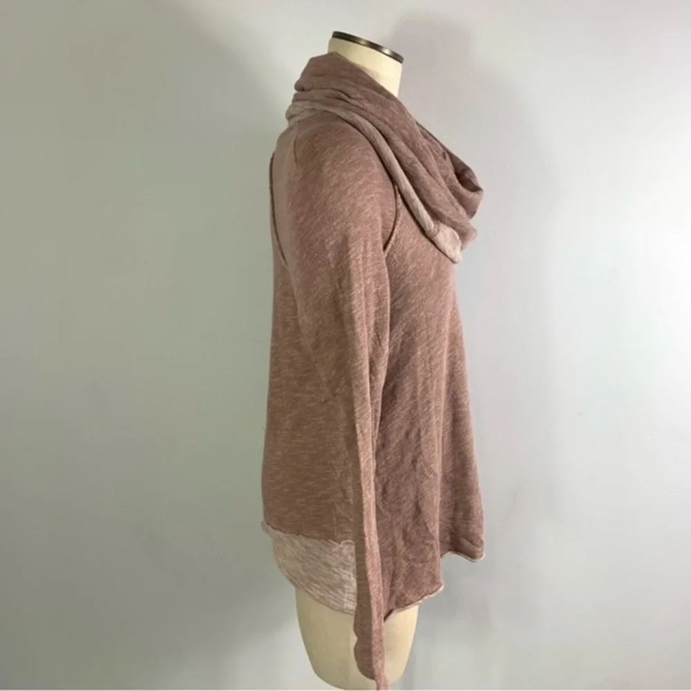 Free People Beach Pink Cocoon Cowl Neck Pullover Two Body Sweater - Picture 6 of 10